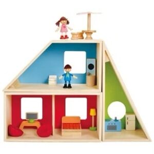 Hape Wooden Geometrics Doll House NEW Hard to find!